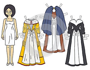 The paper doll baroque noblewoman