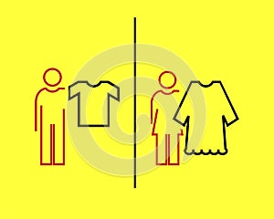 Dressing room  icon. Changing room sign symbol. Fitting room design concept. Illustration vector