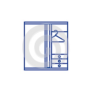 Dressing room line icon concept. Dressing room flat  vector symbol, sign, outline illustration.