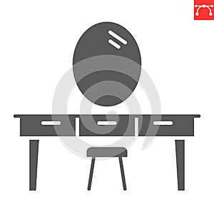 Dressing table glyph icon