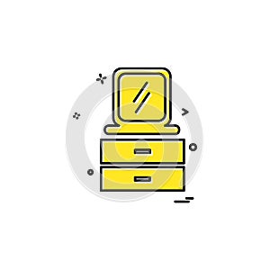 Dressing table icon design vector