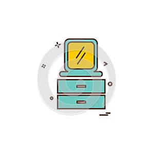 Dressing table icon design vector