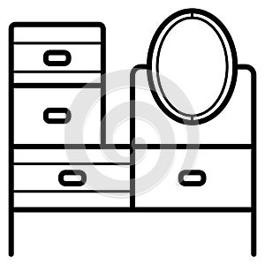 Dressing Table Icon vector photo