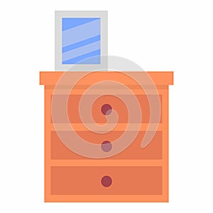 dressing table vector art illustration