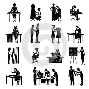 Dressmaker Icons Set