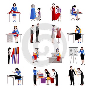 Dressmaker Icons Set