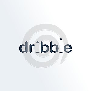 Dribble Logo with Negative Space Concept Design on Light Background