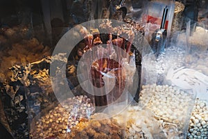 Dried animal products and ingredients on food market in Hongkong