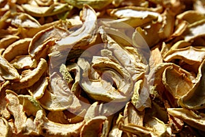 Dried apple slices, dried fruit chips