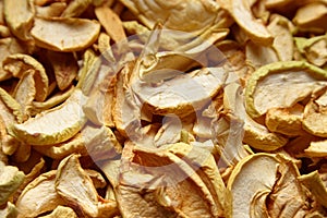 Dried apple slices, dried fruit chips