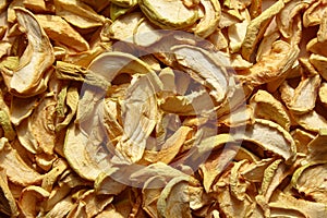 Dried apple slices, dried fruit chips