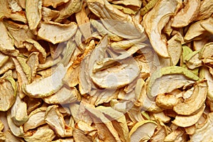 Dried apple slices, dried fruit chips