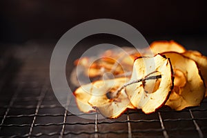 Dried apple slices