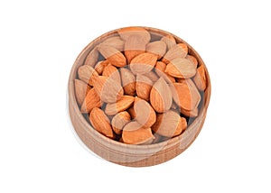 Dried apricot kernel in dish