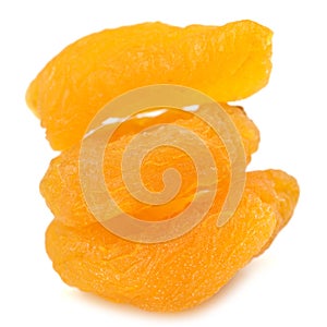 Dried Apricots Isolated on White Background
