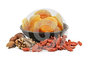 Dried Apricots with Nuts and Goji Berries