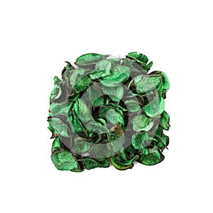 Dried aromatic Essences in white background