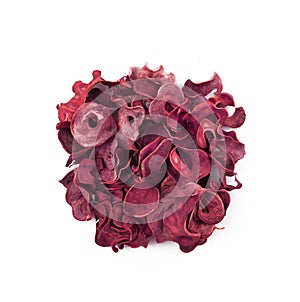 Dried aromatic Essences in white background