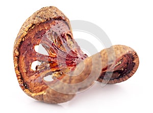 Dried bael isolated on white background