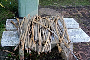 Dried bamboo