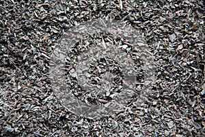 Dried basil top view