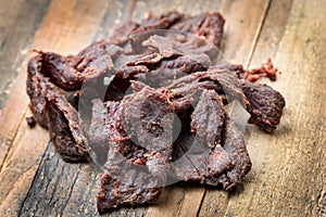Dried beef jerky