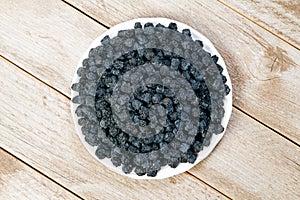 Dried black aronia berries