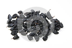 Dried black grapes photo