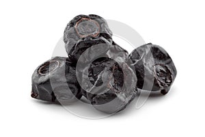 Dried blueberries isolated on white