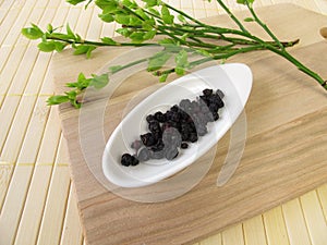 Dried blueberries, Myrtilli fructus