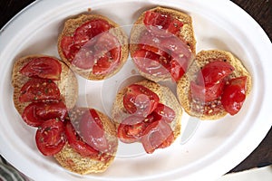 Dried bread, called friselle, served for lunch