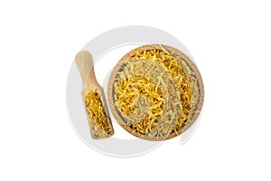 Dried Calendula or Marigold petals. Marigold in latin Calendula officinalis is known for its healing properties.