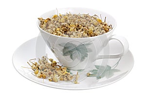 Dried Chamomile Tea in Cup