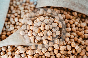 Dried chickpeas, Cicer arietinum, an important and nutritious ingredient in the Mediterranean diet
