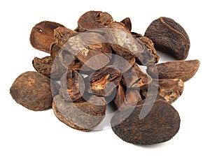 Dried Cola Nut on white Background - Isolated
