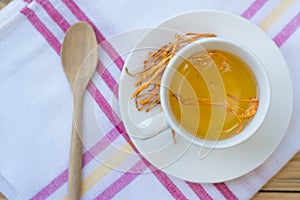 Dried Cordyceps Militaris Mushroom with Cup