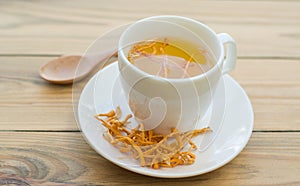 Dried Cordyceps Militaris Mushroom with Cup