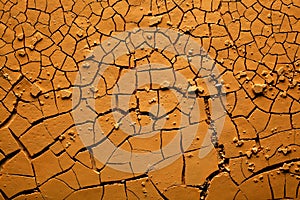 Dried cracked earth