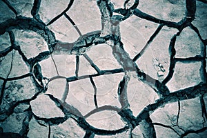 Dried cracked earth soil