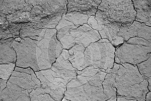 Dried cracked earth soil ground texture background.