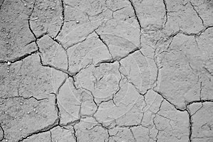 Dried cracked earth soil ground texture background.