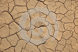 Dried cracked earth soil ground texture background.