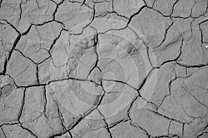 Dried cracked earth soil ground texture background.