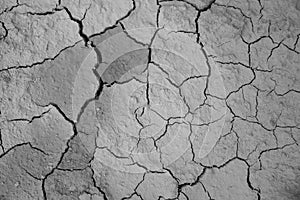 Dried cracked earth soil ground texture background.