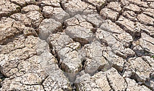 Dried cracked earth soil ground texture background, pattern of drought lack of water of nature old broken