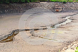 Dried river bed in the desert