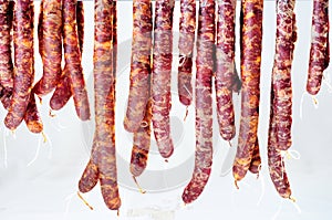 Dried cured salami,
