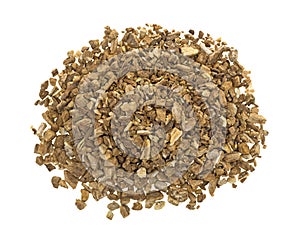 Dried cut and sifted burdock root photo