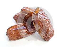 Dried date fruit over white