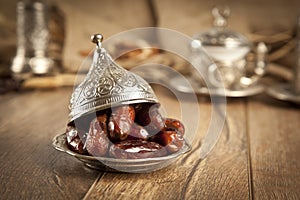 Dried date palm fruits or kurma, ramadan ( ramazan ) food